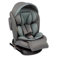 Автокресло Indigo SMART+ ISOFIX, капюшон, подножка, группа 0+1+2+3 (0-36 кг), (LBB) (упак.1 шт.) (серый-зеленый)
